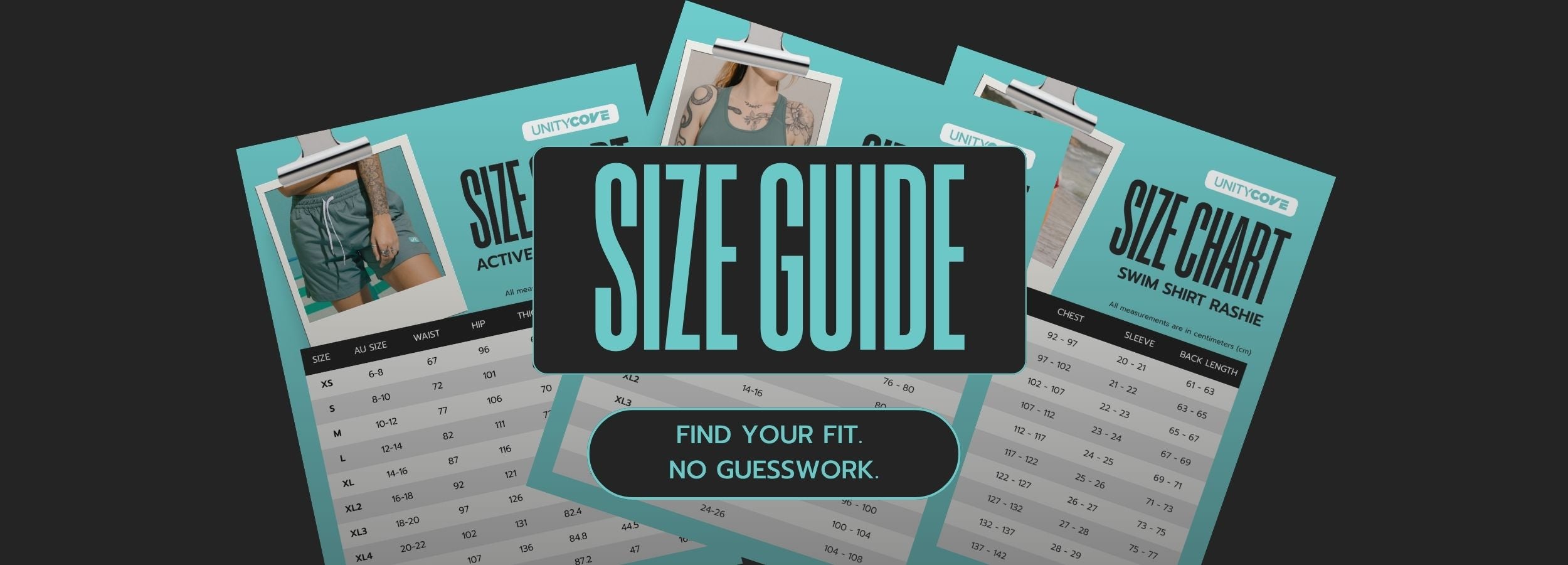 Gender-inclusive swimwear on real bodies in inclusive sizes XS to 6XL by Unity Cove